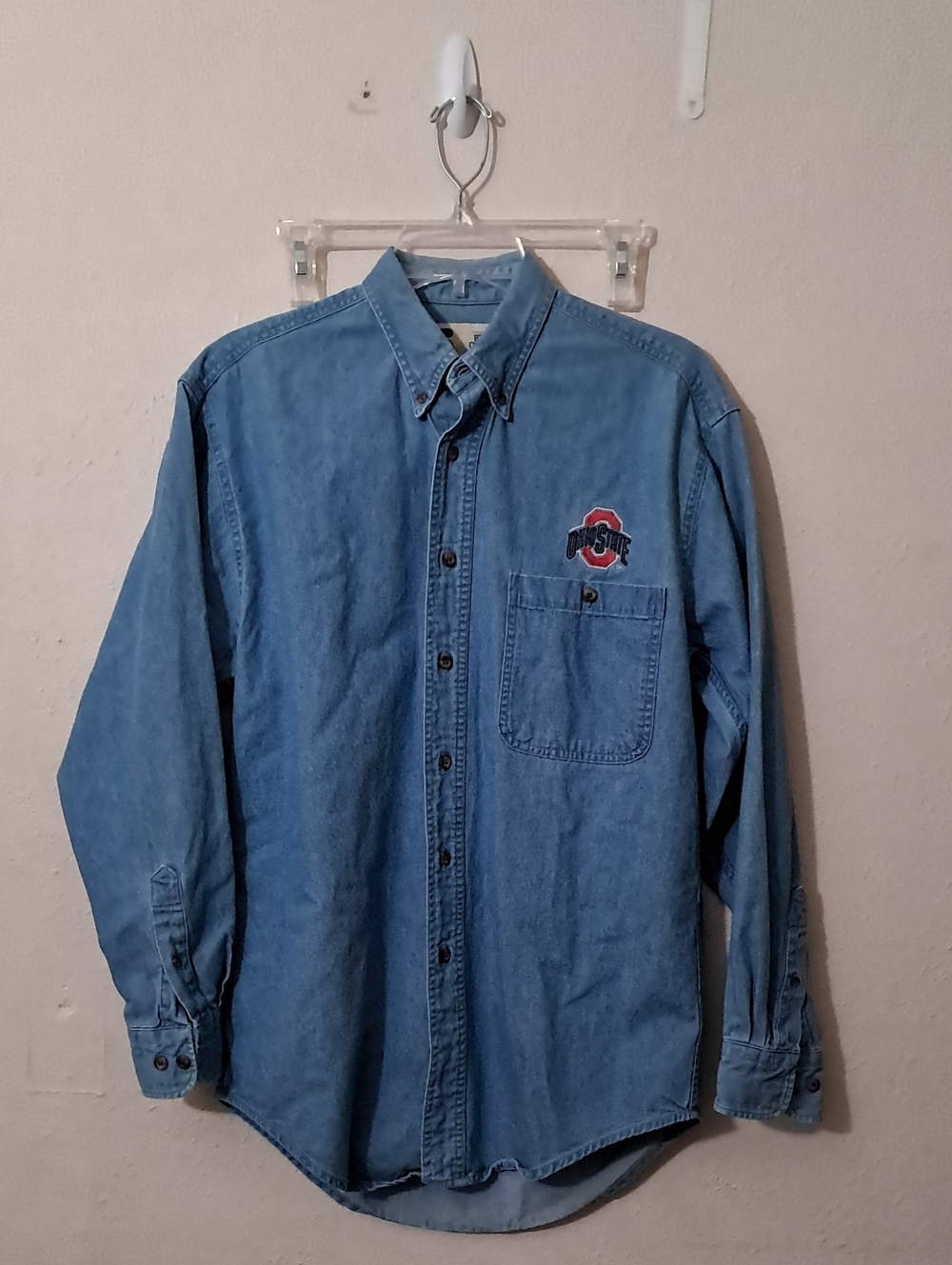 Ohio State Men's Size Small Denim Button-Down Shirt